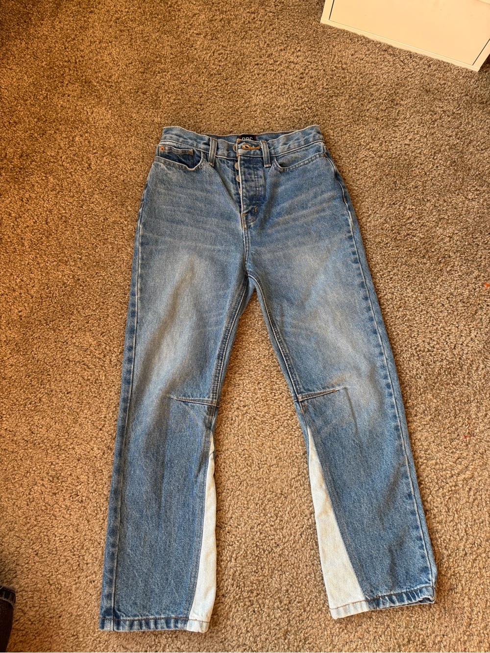 BDG Two-Tone Light Blue Straight Leg Jeans